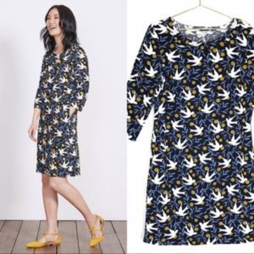 Boden Jennifer midnight blue Jersey shift dress